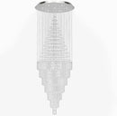 Flashing God D59''X H120'' Extra Large Chandeliers for High Ceilings Crystal Raindrop Chandeliers Large Villa Chandelier Entrance Foyer Ceiling Light LED Dimmable 2700K-6000K by CozyNest Decor
