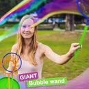 Giant Bubble Wand Set for Kids and Adults with Concentrated Refill, Fun Outdoor and Indoor Activity for Girls, Boys, Toddlers and Children to Enjoy by TinyTreasures Baby Boutique