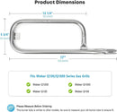 Stanbroil 17 Inch Grill Burner Tube for Weber Q1200, Q1000, Q100, Q120, Baby Q Gas Grill, 304 Stainless Steel 69957 Burner Tube for Weber 386001, 386002, 516002, 516001, 50060001, 51060001 by GreenHaven Gardens