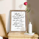 Christian Wooden Wall Sign, Dining Room Decors, Farmhouse Decor for Kitchen, Rustic Home Decor, Framed Wall Plaque Sign 15 * 11.5 inches, Bless the Food Before Us by CozyNest Decor