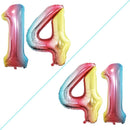 GOER Number 14 Balloons for 14th Birthday Sweet 14 Party Decorations,42 Inch Jumbo Foil Helium 41 Balloons for 41st Birthday Party Decoration (Rainbow) by TinyTreasures Baby Boutique