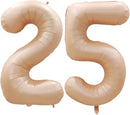 GOER Number 25 Balloons for 25th Birthday Party Decorations,42 Inch Jumbo Foil Helium 52 Balloons for 52nd Birthday Party Decoration (Caramel) by TinyTreasures Baby Boutique
