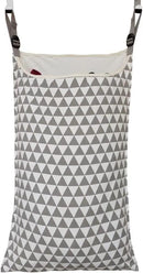 Adjustable Space Saving Door Hanging Laundry Hamper Bag with Over Door Hooks for Dirty Laundry by CozyNest Decor
