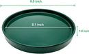 2 Pack Ceramic Plant Saucer Pot Tray 8 Inch, Planter Saucers 4 5 6 7 8 9 10 11 12 Inch for Indoors Outdoor, Durable Sturdy Flower Drainage Tray for Glazed Pots Base (8.5 Inch Green) by GreenHaven Gardens