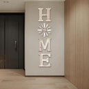 Farmhouse Home Signs with Windmill Clock Wall Decor Rustic Home Letters Wall Art for Living Room Kitchen Entryway Dining Room Bedroom (water-white) by CozyNest Decor