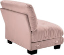 Armless Sofa W/1 Pillow - Pink by CozyNest Decor
