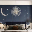 Sputnik Crystal Chandelier, Modern Beaded Ceiling Lamp with Chrome, Round Dandelion Pendant Light Fixtures for Living Room Bedroom Dining Room Farmhouse Kitchen Island (Chrome 9Lights) by CozyNest Decor