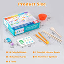 Montessori Arithmetic Math Toy Set, Toddler Wooden Montessori Toys for 2 3 4 5 6 Years Old, Number Cognitive Clip Bead Matching Game, Boy Girl Birthday Gift by TinyTreasures Baby Boutique