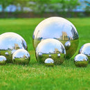 Nerien Gazing Ball, Stainless Steel Garden Mirror Globe, Polished Ornament Sphere, Hollow Floating Reflective Hemisphere, for Home Outdoor Pond Housewarming Swimming Pool Decoration, Silver, 10Pcs by GreenHaven Gardens