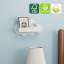 NACHES 3-Piece Floating Bookshelf - Scalloped White Cloud Wooden Wall Shelves, Kids Room/Nursery Decor for Books & Picture, Easy to Mount Display Shelves by TinyTreasures Baby Boutique