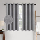 MIULEE Linen Texture Curtains for Bedroom Solid 100% Blackout Thermal Insulated Grey Curtains Grommet Room Darkening Drapes Luxury Decor for Living Room Nursery 52x63 Inch (2 Panels) by TinyTreasures Baby Boutique