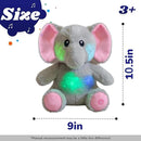 Cuteoy Glowing LED Light-up Elephant Nightlight Toys Musical Plush Stuffed Animal Singing Lullabies Birthday Christmas Plushies Gifts for Kids Boys Girls,10.5" by TinyTreasures Baby Boutique