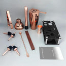 14-Piece Cocktail Shaker Set Bartender Kit with Black Stand, Bar Tool Set for Drink Mixing Bartending Kit Bar Sets Accessories: 750ml(25oz) Shaker, Jigger, Muddler, Cocktail Recipes (Rose Gold) by CozyNest Decor