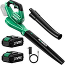 KIMO Leaf Blower Cordless with Battery and Charger, 2 Pack Batteries, Extension Tube, 20000 RPM Variable Speed, Lightweight Cordless Leaf Blower, Battery Operated Leaf Blowers for Lawn Care and Patio by GreenHaven Gardens