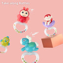 Mini Tudou Baby Musical Mobile Crib Toys with Projector and Light, Timing Function, Remote Control Baby Cot Mobile with Take Along Music Box and Rattles, Present for Newborn Babies Boys Girls by TinyTreasures Baby Boutique