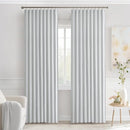 MIULEE Back Tab Light Blocking Curtains 90 Inch Long 2 Panels Set for Living Room Bedroom, Greyish White Rod Pocket/Pinch Pleated Thermal Insulated Room Darkening Blackout Curtains, 52 x 90 Inch by TinyTreasures Baby Boutique