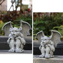 OwMell Gargoyle Statue Garden Guardian Sculpture Figurine Gothic Indoor Outdoor Garden Decor Statue 7 Inch - Sitting by GreenHaven Gardens