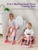 Potty Training Seat, Toddler Potty Training Toilet, Upgrade 2 In 1 Toddler Toilet Seat with Steps Stool Splash Guard and Anti-Slip Pad Soft Cushion, Potty Seats for Toddlers Baby Kids by TinyTreasures Baby Boutique