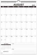 Wall Calendar 2025-2026 Large, 17" x 12" Academic Calendar, Monthly Calendar with Wire Binding & Hanging Hook, Large Wall Calendar by TinyTreasures Baby Boutique