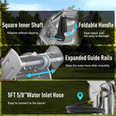 GREENER Stainless Steel Hose Reel For Outside,Wall Mount Garden Hose Holder Heavy Duty Metal Water Hose Reel, 3/4" Solid Connector with 5/8" Inlet Hose and Crank,80-Feet 1/2" Capacity by GreenHaven Gardens
