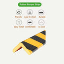 L-Shaped/Circular Edge Protector – 19" Durable Polyurethane Foam, High-Visibility Yellow/Black Stripes & Corner Safety Bumper for Impact Protection by TinyTreasures Baby Boutique