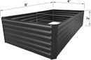 8x4x2FT Metal Raised Garden Bed Kit, Galvanized Outdoor Garden Bed Planter Box for Vegetables, Flowers, Herbs, Succulents and More, Black by CozyNest Decor