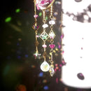 Amethyst Crystals Suncatcher - Hanging Moon Sun Catcher with Glass Prisms for Windows, Healing Amethyst Crystal Decor for Home, Gift for Christmas Birthday Valentine Mothers Day by GreenHaven Gardens