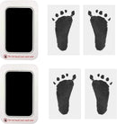 Baby Footprint and Handprint Kit, 2 Black Inkless Print Pads + 4 Imprint Cards, Dog Paw Print Kit Clean Touch Ink Pad Perfect Keepsake Gift for Newborns and Pets Printing Touch Imprints by TinyTreasures Baby Boutique