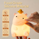 ATSUI Hippo Night Light, LED Squishy Novelty Animal Lamp, Food Grade Silicone, 2 Level Dimmable, Nursery Nightlight for Desk Decor, Funny Gifts Stuff for Boys Girls Baby, White Elephant Gifts by TinyTreasures Baby Boutique