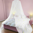 BCBYou Bed Canopy Mosquito Net with Fluorescent Stars Glow in Dark for Baby, Kids, and Adults, for Cover The Baby Crib, Kid Bed, Girls Bed Or Full Size Bed (White) by TinyTreasures Baby Boutique