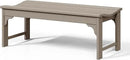 WestinTrends Malibu Outdoor Bench, All Weather Resistant Poly Lumber Backless Patio Garden Bench, Adirondack Curved Bench Seat for Comfort, Weatherwood by GreenHaven Gardens