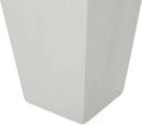 Christopher Knight Home Jorine Tapered Planter, Cast Stone Plant Pot, Lightweight Concrete Urban Planter, Standing Urn, Patio Garden Pot for Entryway Poolside, No Assembly Needed, 13" Matte White by CozyNest Decor