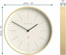 NEWGATE® Mr Clarke Wall Clock | Large Scandi Inspired Plywood Clock | 16 inch | Pale Wood case with Marker dial | Modern Minimalist Design for Kitchen, Living Room or Office by CozyNest Decor