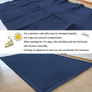 Loartee Coral Velvet Crawling Rug (6'8"x7'9", Dark Blue) for Toddler Children Play Area Rug Yoga Mat Exercise Pad by TinyTreasures Baby Boutique