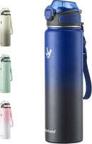 Enerbone 32 oz Insulated Water Bottle, Stainless Steel Bottle with Carrying Strap, Double-Wall Vacuum Insulation Design, Leakproof Sports Bottle with Straw, Keep Drinks Cold or Hot for Hours by CozyNest Decor