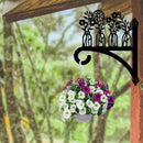 peacoblue Iron Plant Hangers Hooks for Outdoor Indoor Hanging Plants Flower Fern Pots Lantern Bird Feeder,12"x15" Weather Resistant Metal Wall Holder for Porch Garden Farmhouse(Vase and Wildflower) by GreenHaven Gardens