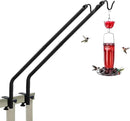Kingsyard 2 Pack Heavy Duty Deck Hook, 27"-39" Adjustable Metal Deck Railing Hooks for Hanging Bird Feeders, Planters, Suet Baskets, Lanterns, Wind Chimes, Clamp Mounted by GreenHaven Gardens