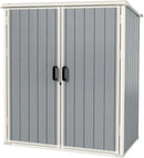 Aoxun Outdoor Storage Shed 5 x 3FT, Resin Shed with Floor and Lockable Door, Plastic Sheds for Garbage Can, Tool, Accessories, Lawn, Garden - Grey by GreenHaven Gardens