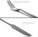 Silverware Set Flatware Set Matte Silver Cutlery Set with Hexagon Handle Forged Stainless Steel 20 Pieces for Home Hotel Use Service for 4 by CozyNest Decor