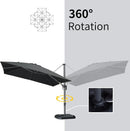PURPLE LEAF 10 Feet Patio Umbrella Outdoor Cantilever Square Umbrella Aluminum Offset Umbrella with 360-degree Rotation for Garden Deck Pool Patio Black by GreenHaven Gardens