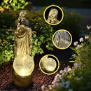 Jesus Statue Outdoor Decor Solar Lights, Religious Garden Statue, Blessed Father Outdoor Figure for Home/Garden Decor, Gift for Men/Father(11.22" H) by GreenHaven Gardens