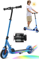 Caroma Electric Scooter for Kids Ages 6-12,150W/180WMotor,10 MPH Max Speed & 7 Miles,Colorful Lights,Adjustable Height & Speed,LED Display,Foldable Kids Electric Scooter 132 Lbs Max Load,Idea Gift by TinyTreasures Baby Boutique