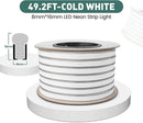 GZBtech Flexible LED Neon Rope Lights 50FT,AC 110-120V Waterproof Strip Light, 120 LEDs/M Cuttable Connectable Neon Lighting for Indoor Outdoor Home Decor/Commercial Building Use-Cold White 15M by CozyNest Decor