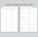 Daily Planner Undated - A5 To Do List Notebook Hourly Schedules, Spiral Appointment Planner for Women and Men, PVC Hardcover, Inner Pocket, Elastic Closure, 5.8" x 8.3", Grey by TinyTreasures Baby Boutique