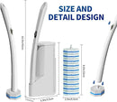 Disposable Toilet Brush Cleaning System, Two Sets of Wands and 60p Refills Pads Replacement Heads, Wall Mounted Toliet Stick Wand Starter Kit Bathroom Maintenance, Toilet Bowl Cleaner Holder by CozyNest Decor