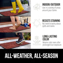 GORILLA GRIP 100% Waterproof All-Season WeatherMax Doormat 35x23, US Designed Natural Rubber, Stain and Fade Resistant, Low Profile Indoor Outdoor Door Mats, Easy Clean Patio Mat, Burgundy Leaves by CozyNest Decor