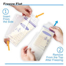 Breastmilk Storage Container with 4 Freezer Flattener Kit to Flatten Standing Breast Milk Bags in Organizer Bins Save Refrigerator Space |Horizontal Storage by TinyTreasures Baby Boutique