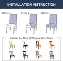 JQinHome 2 Pcs Dining Chair Slipcover,High Stretch Removable Washable Chair Seat Protector Cover for Home Party Hotel Wedding Ceremony by CozyNest Decor