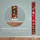 Christmas Baby Growth Chart for Wall, Height Chart for Kids, Xmas Kids Nursery Decor, Hanging Ruler Wall Decor, Kids Room Decor, Holiday Gifts for Boys Girls Toddlers - 76.7 x 7.9in with Beige Wood by TinyTreasures Baby Boutique