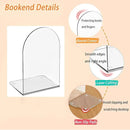 Lulonpon 2 Pieces Book Ends, Bookend, Books Ends for Shelves, Books Ends for Heavy Books, Clear Bookends, Acrylic Bookends for School, Library,Desktop Organizer and Book Shelves by CozyNest Decor
